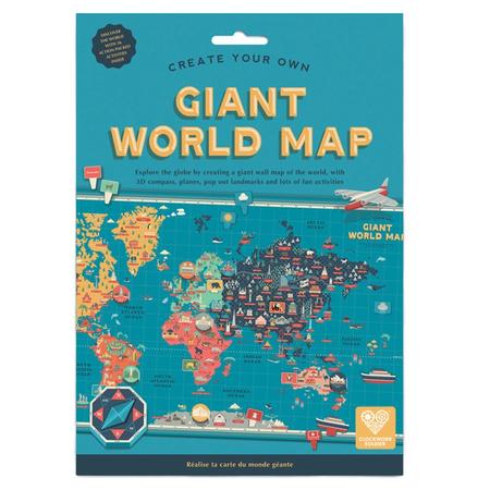 Spielset / Bastelset Groe Weltkarte