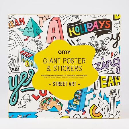 groes Poster mit Stickern Street Art