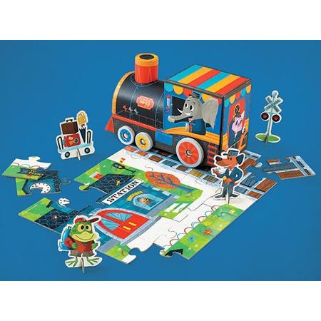 Puzzle mit Spielfiguren Train Station