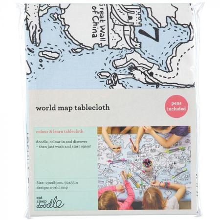 Tischdecke Weltkarte zum Anmalen
