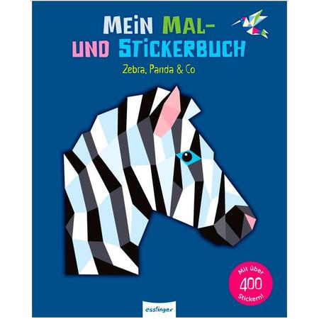 Mal- & Stickerbuch Zebra, Panda & Co