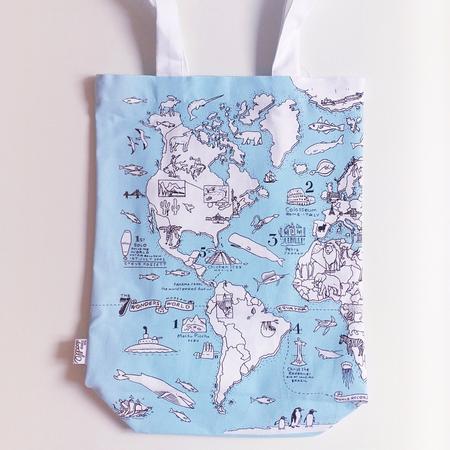 Tasche Weltkarte zum Anmalen