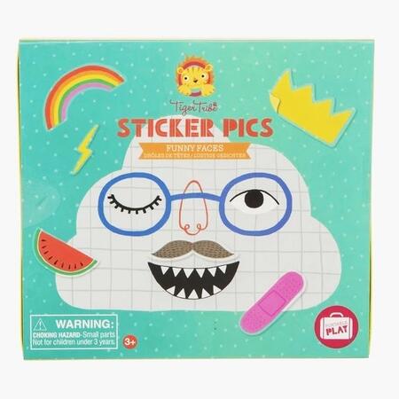 Sticker-Spiel Funny Faces