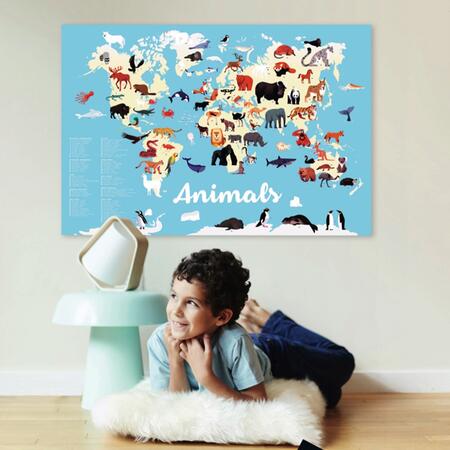 Sticker-Poster Tiere der Welt