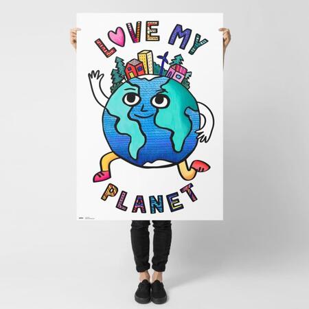 großes Ausmalposter Love my Planet