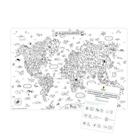 großes Ausmalposter Weltkarte