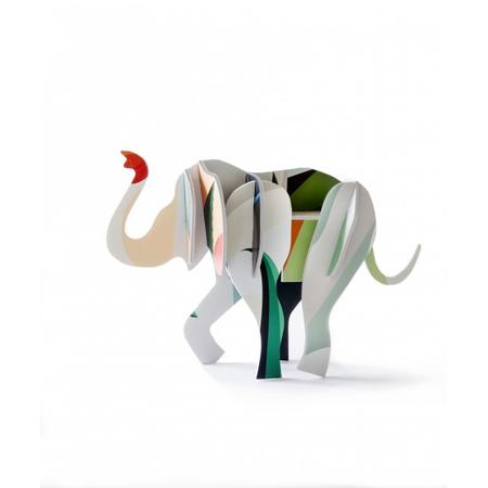Steckpuzzle aus Karton Elefant