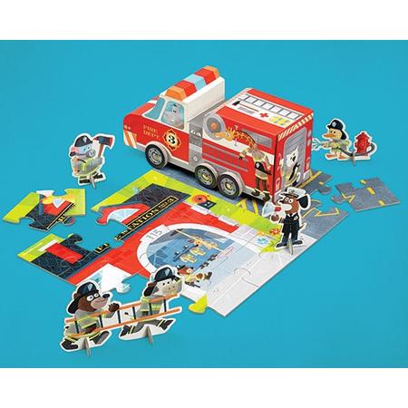 Puzzle mit Spielfiguren Fire Station