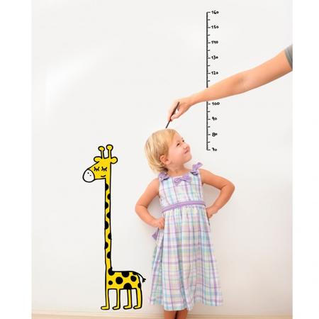 Wandsticker und Messlatte Giraffe