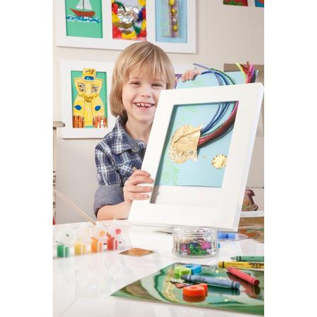 Bilderrahmen für Kinderkunst, A4, weiß